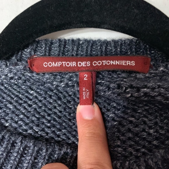 ✨ Comptoir des Cotonniers Blue Wool Blend Sweater Made in Italy ✨ - Picture 2 of 5